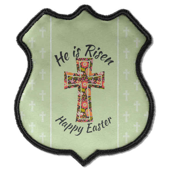 Custom Easter Cross Iron On Shield Patch C