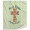 Easter Cross Sherpa Throw Blanket