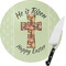 Easter Cross 8 Inch Small Glass Cutting Board