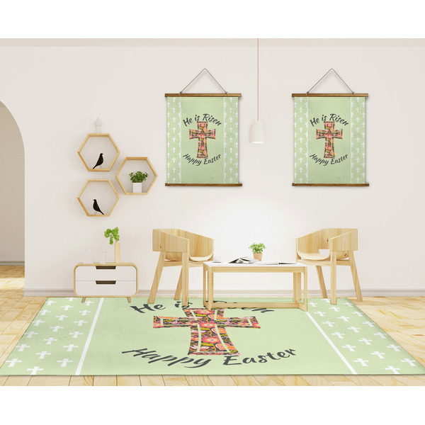 Easter Cross 8'x10' Indoor Area Rugs - IN CONTEXT
