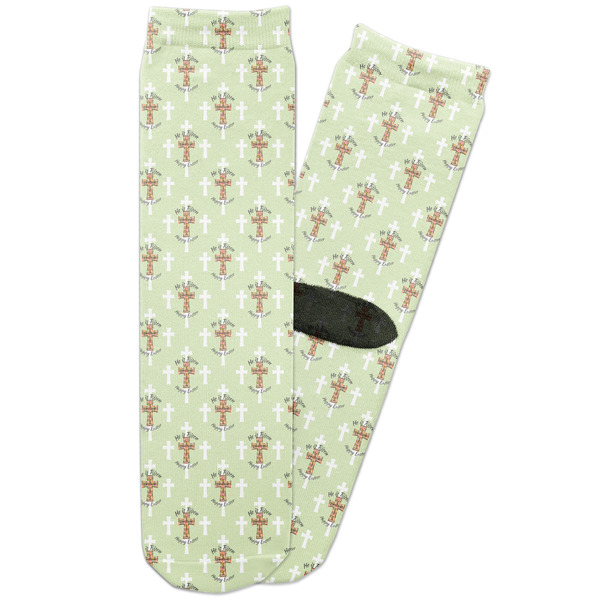 Custom Easter Cross Adult Crew Socks