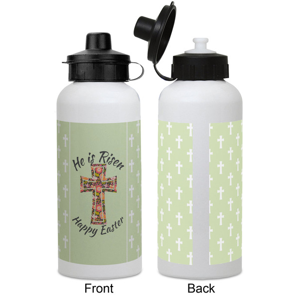 Easter Cross Aluminum Water Bottle - White APPROVAL