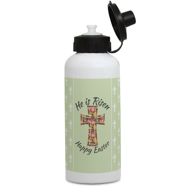 Custom Easter Cross Water Bottles - Aluminum - 20 oz - White