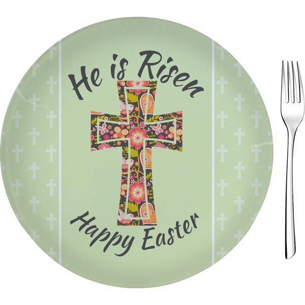 Custom Easter Cross Glass Appetizer / Dessert Plate 8"
