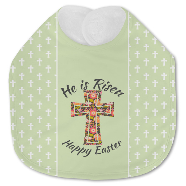 Custom Easter Cross Jersey Knit Baby Bib