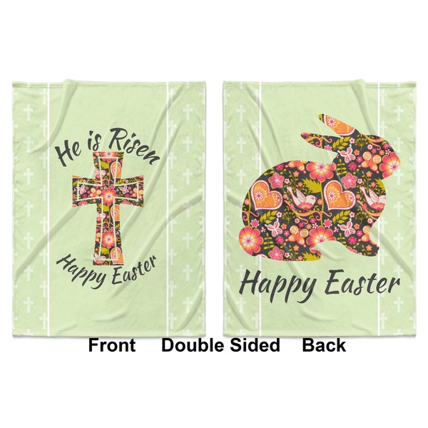 Easter Cross Baby Blanket (Double Sided - Printed Front and Back)