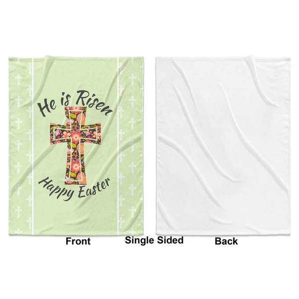 Easter Cross Baby Blanket (Single Side - Printed Front, White Back)