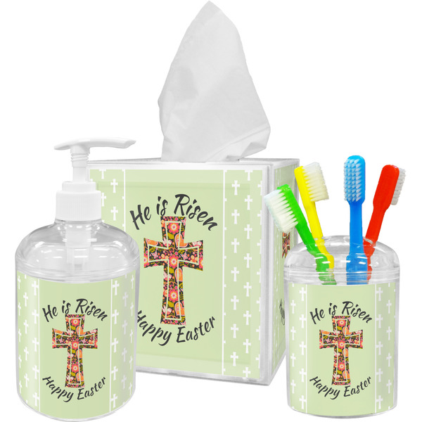 Easter Cross Bathroom Accessories Set (Personalized)