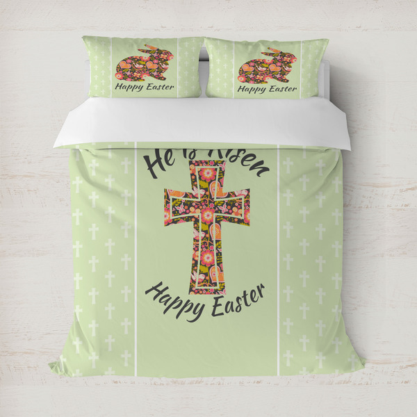 Custom Easter Cross Duvet Cover Set - Full / Queen