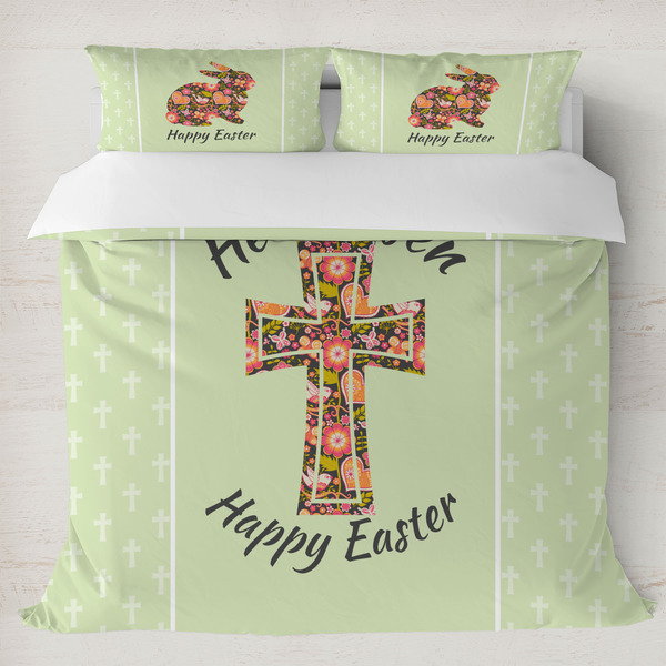 Custom Easter Cross Duvet Cover Set - King