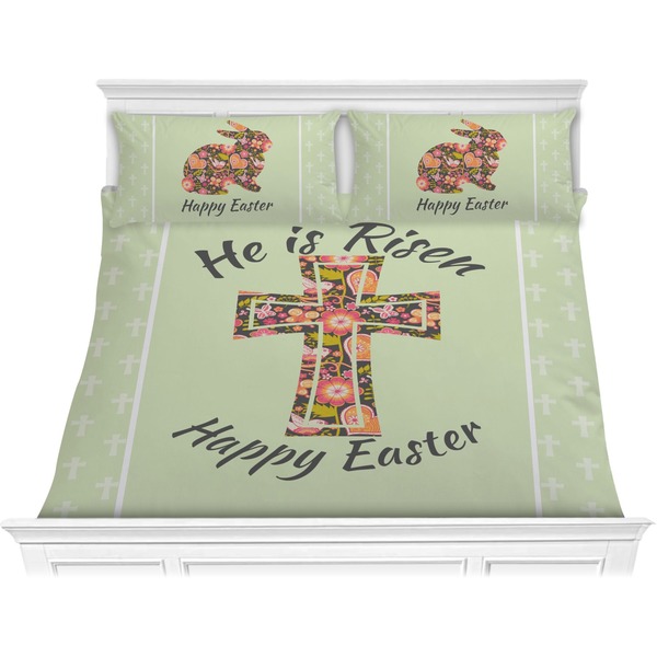 Custom Easter Cross Comforter Set - King