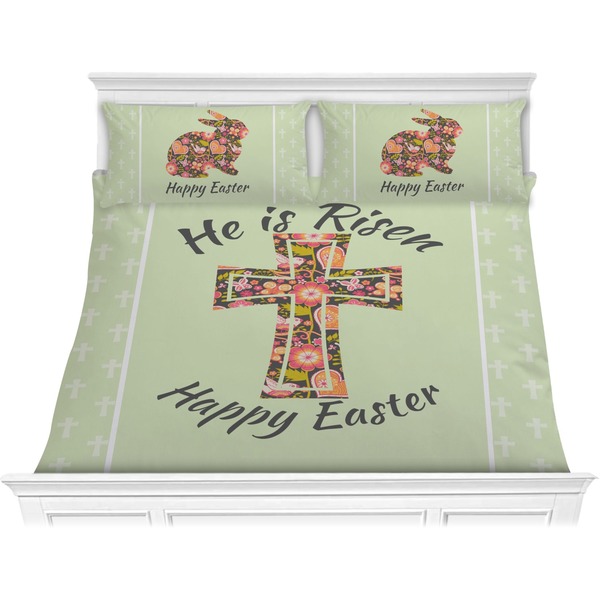 Custom Easter Cross Comforter Set - King