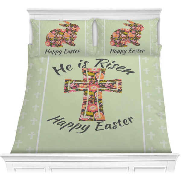 Custom Easter Cross Comforter Set - Full / Queen