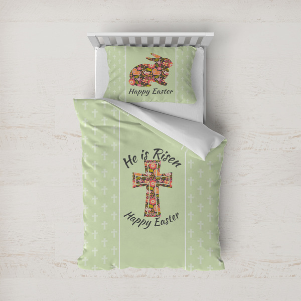 Custom Easter Cross Duvet Cover Set - Twin