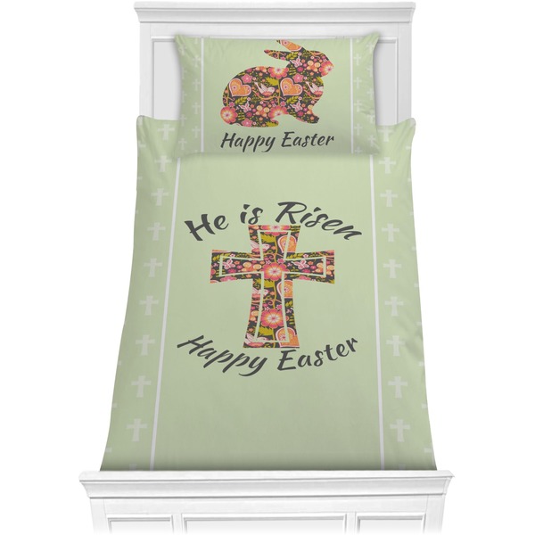 Custom Easter Cross Comforter Set - Twin