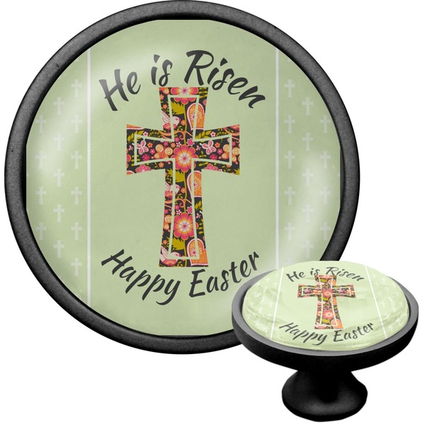 Custom Easter Cross Cabinet Knob (Black)