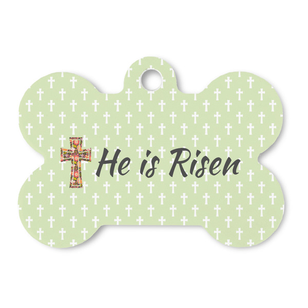 Custom Easter Cross Bone Shaped Dog ID Tag