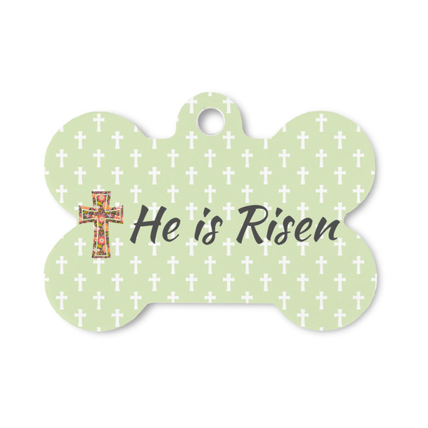 Custom Easter Cross Bone Shaped Dog ID Tag - Small