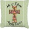 Easter Cross Burlap Pillow 18"
