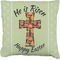 Easter Cross Faux-Linen Throw Pillow 18"