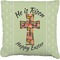 Easter Cross Burlap Pillow 22"