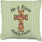Easter Cross Faux-Linen Throw Pillow 20"