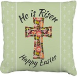 Easter Cross Faux-Linen Throw Pillow 26"
