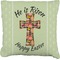 Easter Cross Burlap Pillow 24"