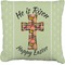 Easter Cross Faux-Linen Throw Pillow 26"
