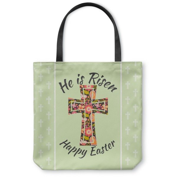 Custom Easter Cross Canvas Tote Bag - Medium - 16"x16"