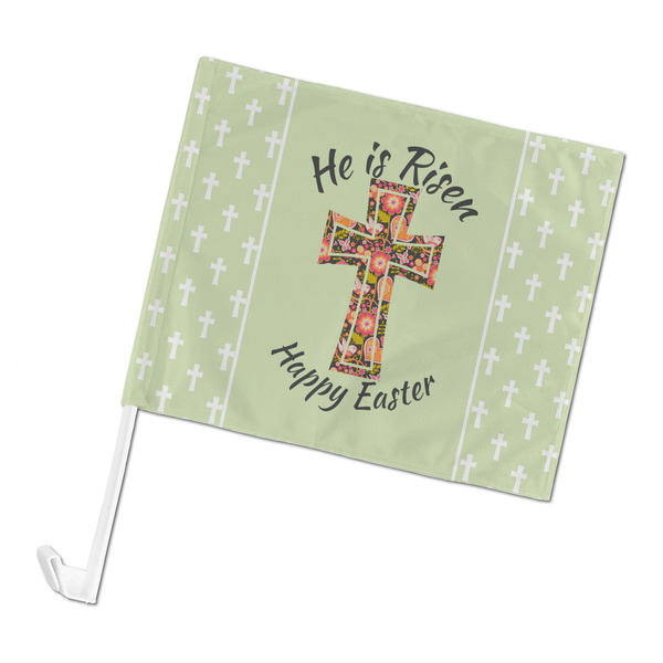 Custom Easter Cross Car Flag - Large