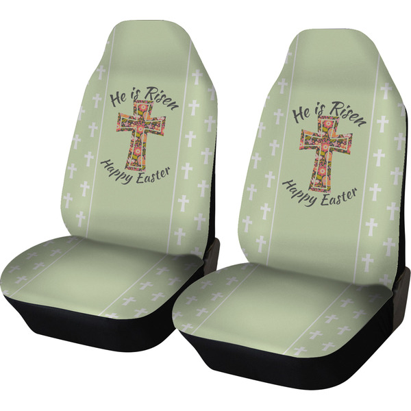 Custom Easter Cross Car Seat Covers (Set of Two)