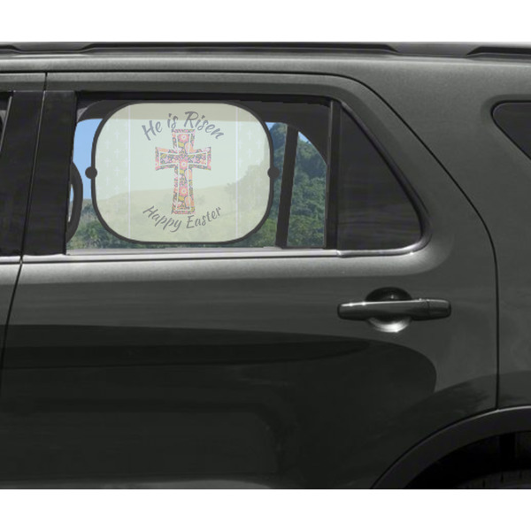 Easter Cross Car Sun Shade Black - In Car Window