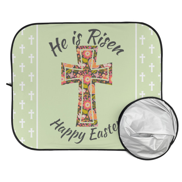 Easter Cross Car Sun Shades - FOLDED & UNFOLDED
