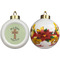 Easter Cross Ceramic Christmas Ornament - Poinsettias (APPROVAL)