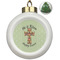 Easter Cross Ceramic Christmas Ornament - Xmas Tree (Front View)