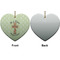 Easter Cross Ceramic Flat Ornament - Heart Front & Back (APPROVAL)