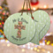 Easter Cross Ceramic Ornament