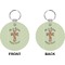 Easter Cross Circle Keychain (Front + Back)