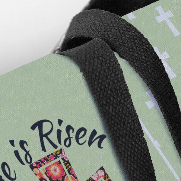 Easter Cross Closeup of Tote w/Black Handles
