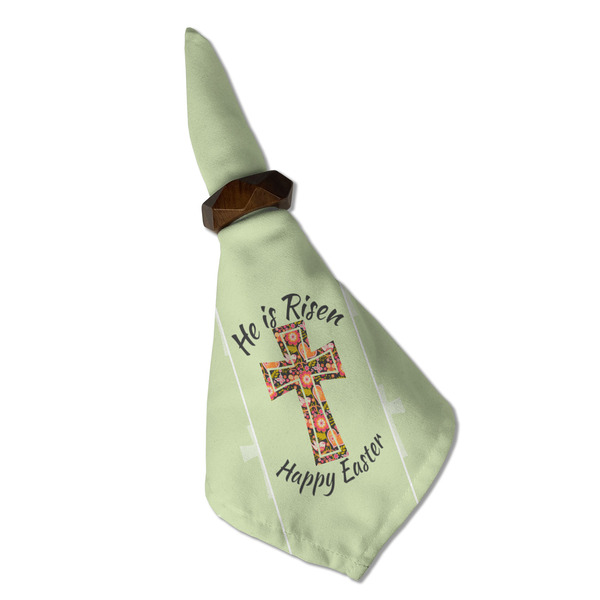 Easter Cross Cloth Napkins - Personalized Dinner (Folded in Ring) (MAIN)