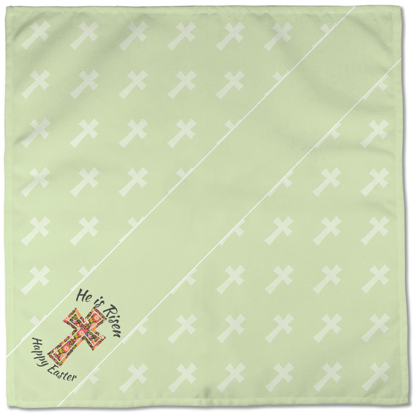 Easter Cross Cloth Napkins - Personalized Dinner (Full Open)
