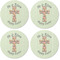 Easter Cross Coaster Round Rubber Back - Apvl