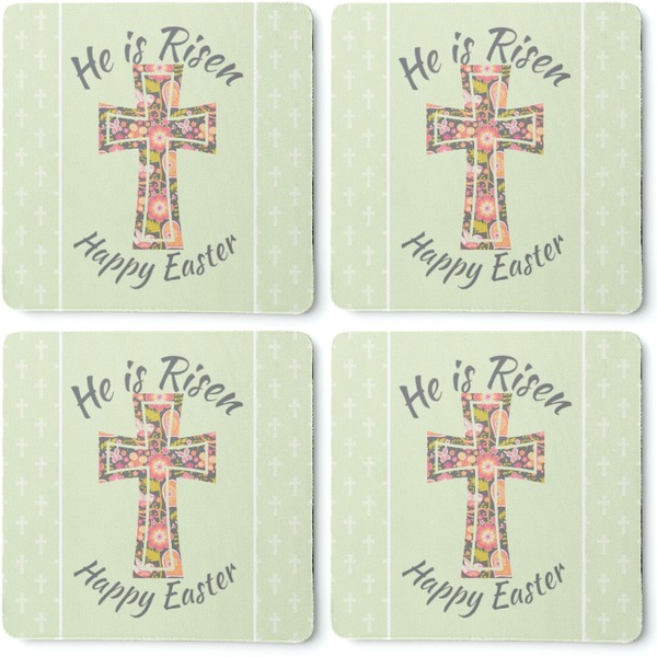 Easter Cross Coaster Rubber Back - Apvl
