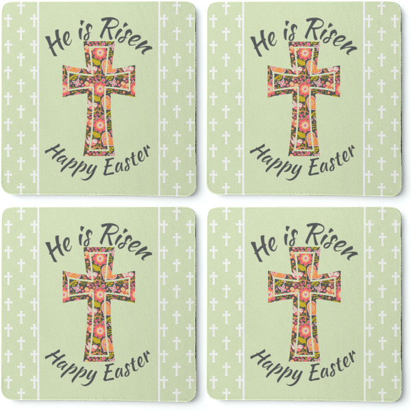 Easter Cross Coaster Rubber Back - Apvl