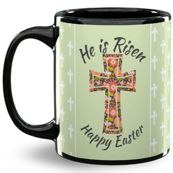 Easter Cross 11 Oz Coffee Mug - Black