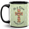 Easter Cross Coffee Mug - 11 oz - Full- Black