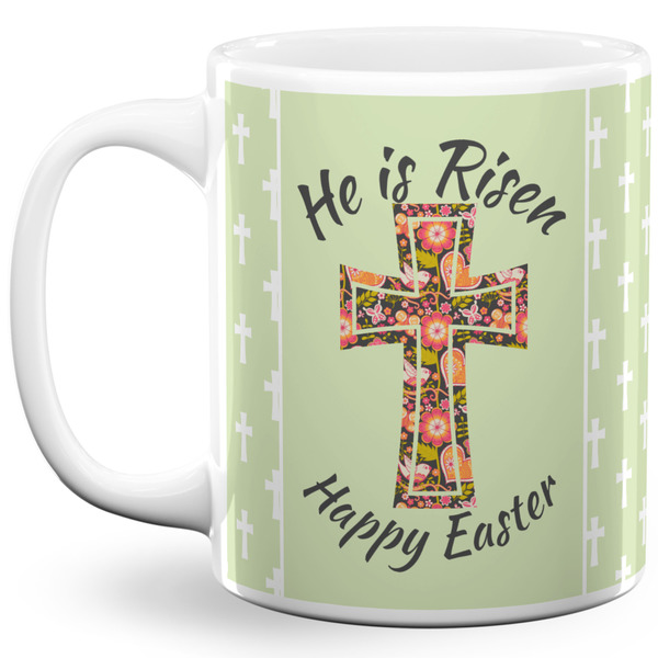 Custom Easter Cross 11 Oz Coffee Mug - White