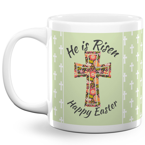 Custom Easter Cross 20 Oz Coffee Mug - White