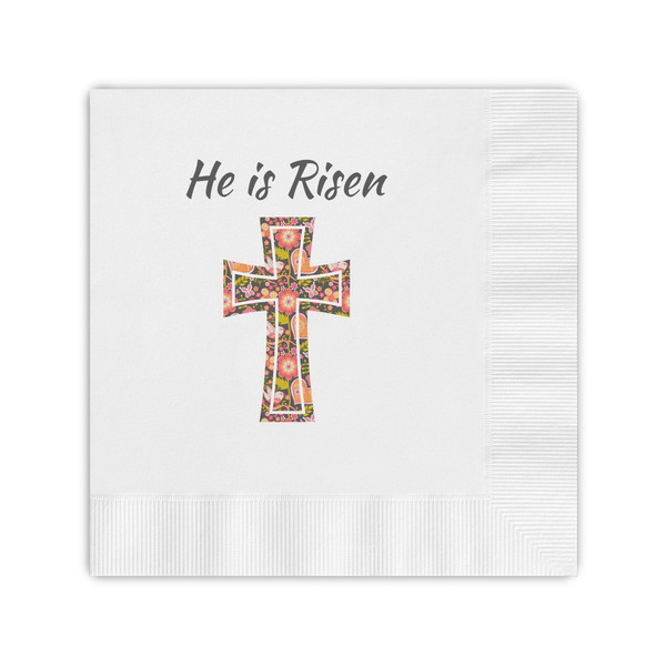 Custom Easter Cross Coined Cocktail Napkins